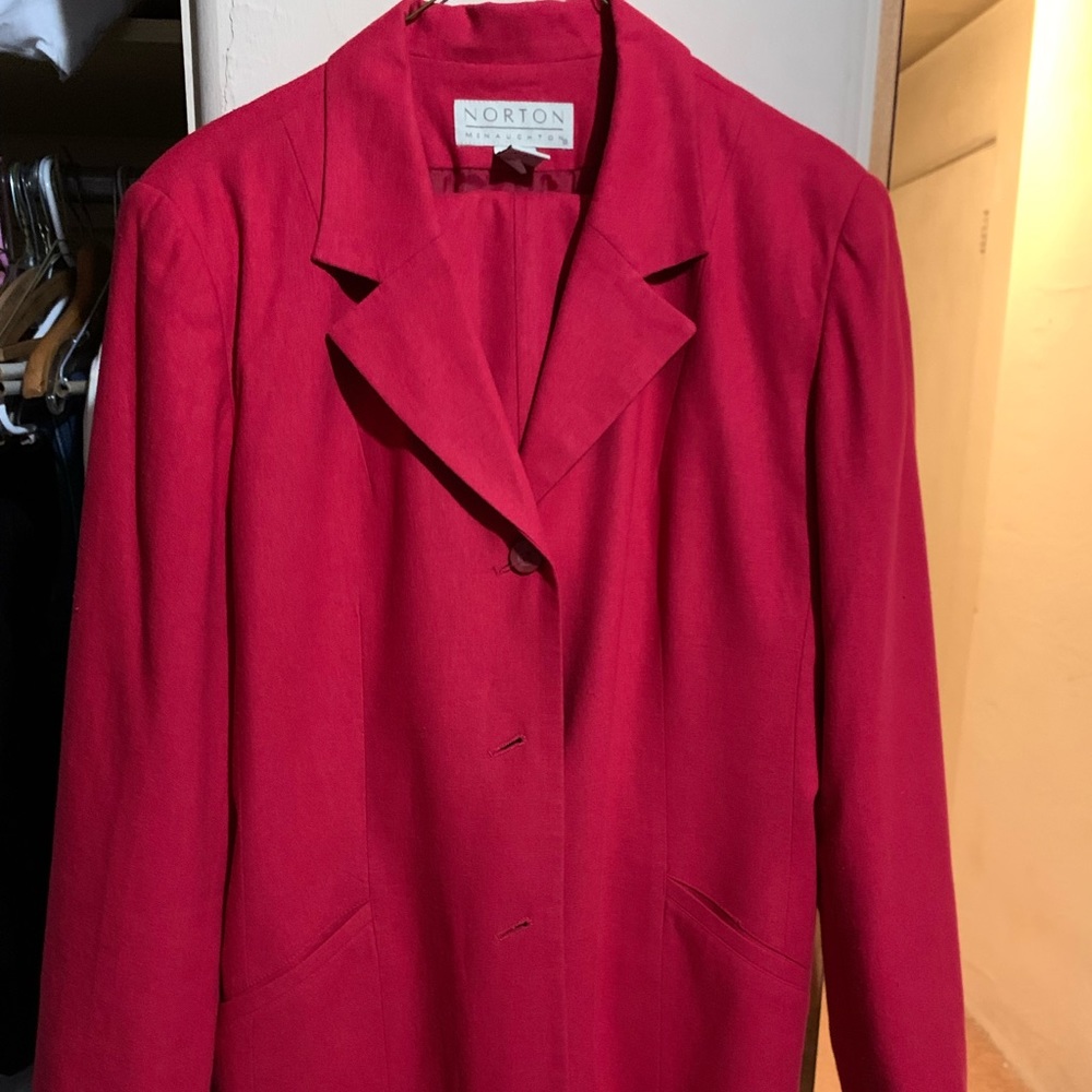 Norton Mcnaughton vintage linen suit size 12